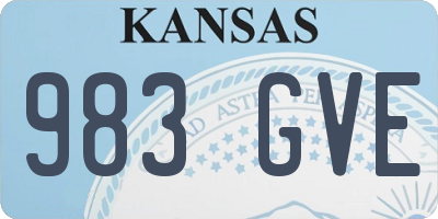 KS license plate 983GVE