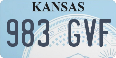 KS license plate 983GVF