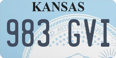 KS license plate 983GVI