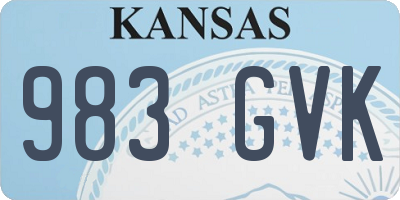 KS license plate 983GVK
