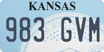KS license plate 983GVM
