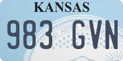 KS license plate 983GVN