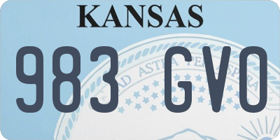 KS license plate 983GVO