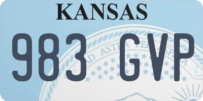 KS license plate 983GVP