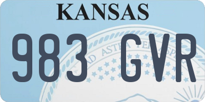 KS license plate 983GVR