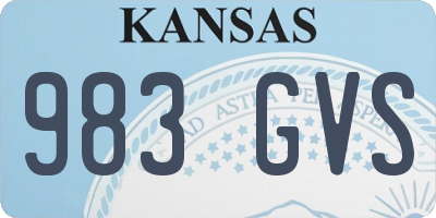 KS license plate 983GVS