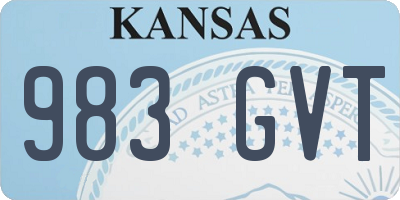 KS license plate 983GVT