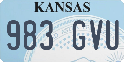 KS license plate 983GVU