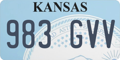 KS license plate 983GVV