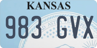 KS license plate 983GVX