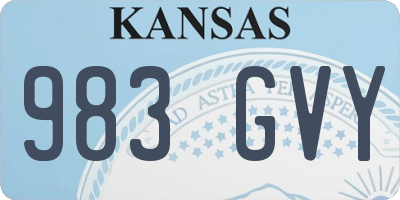 KS license plate 983GVY
