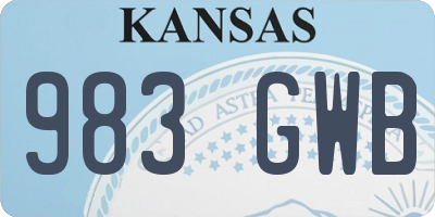 KS license plate 983GWB