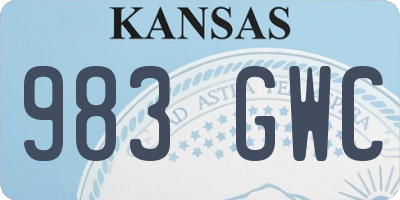 KS license plate 983GWC
