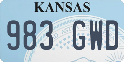 KS license plate 983GWD