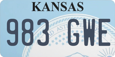 KS license plate 983GWE