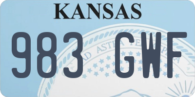 KS license plate 983GWF