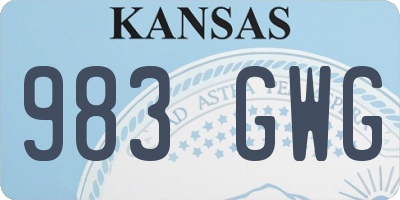 KS license plate 983GWG