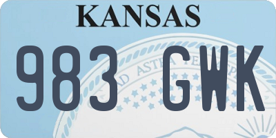 KS license plate 983GWK