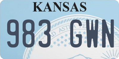 KS license plate 983GWN