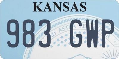KS license plate 983GWP