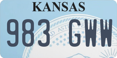 KS license plate 983GWW