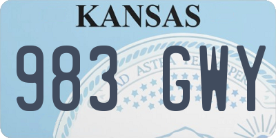 KS license plate 983GWY