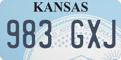 KS license plate 983GXJ
