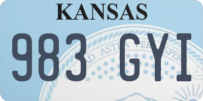 KS license plate 983GYI