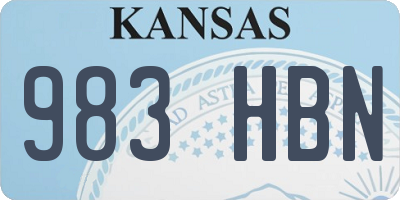 KS license plate 983HBN