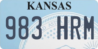 KS license plate 983HRM