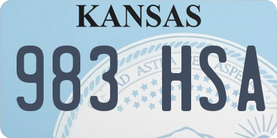 KS license plate 983HSA