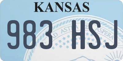 KS license plate 983HSJ