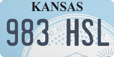 KS license plate 983HSL