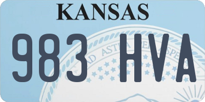 KS license plate 983HVA