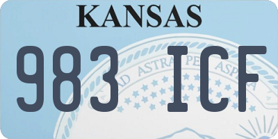 KS license plate 983ICF