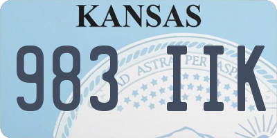KS license plate 983IIK