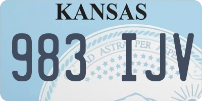 KS license plate 983IJV