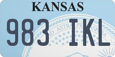 KS license plate 983IKL