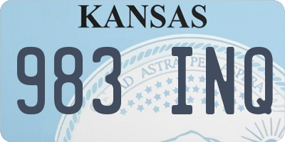 KS license plate 983INQ
