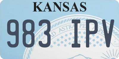 KS license plate 983IPV