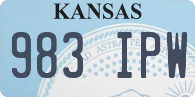 KS license plate 983IPW