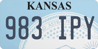 KS license plate 983IPY