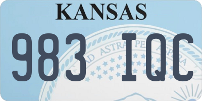 KS license plate 983IQC