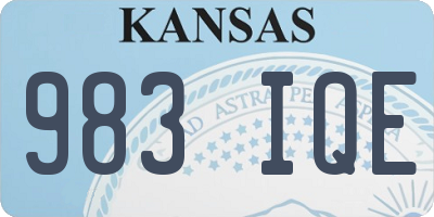 KS license plate 983IQE