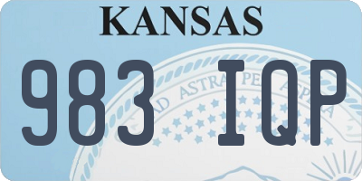 KS license plate 983IQP