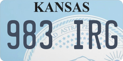 KS license plate 983IRG
