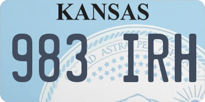 KS license plate 983IRH