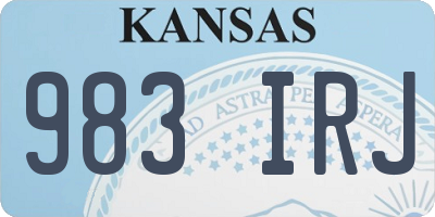 KS license plate 983IRJ