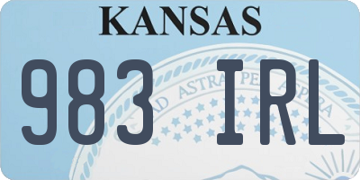 KS license plate 983IRL