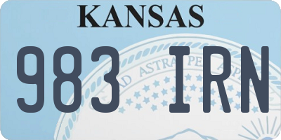 KS license plate 983IRN